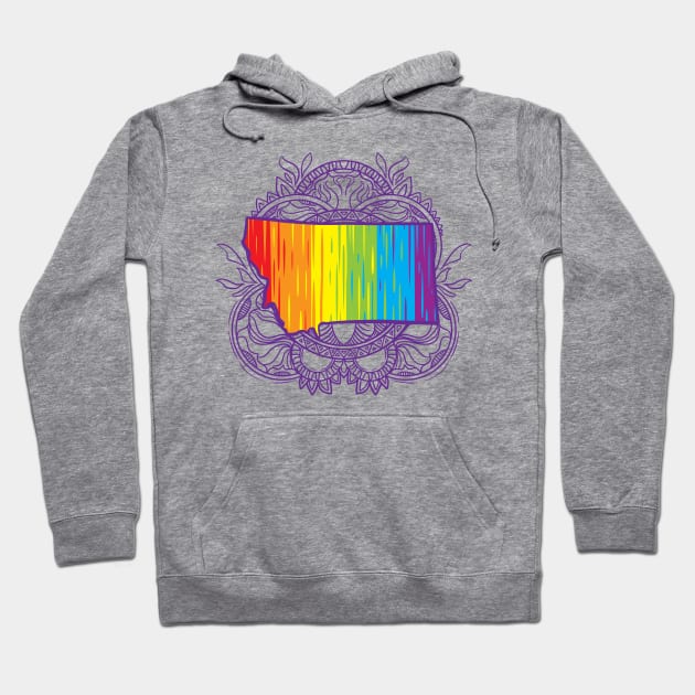 Montana Mandala Pride Hoodie by Manfish Inc.